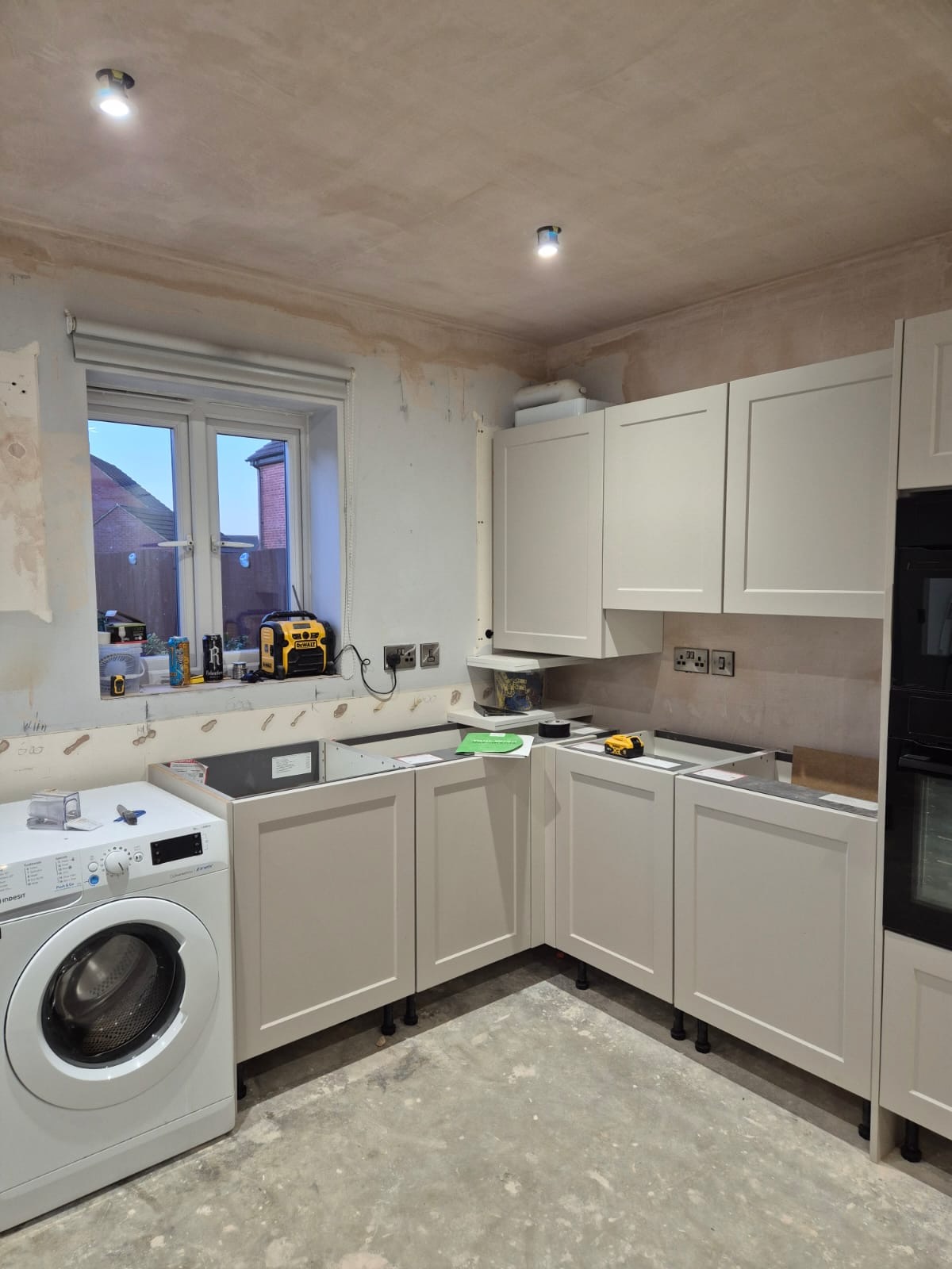 Completed fitted kitchen