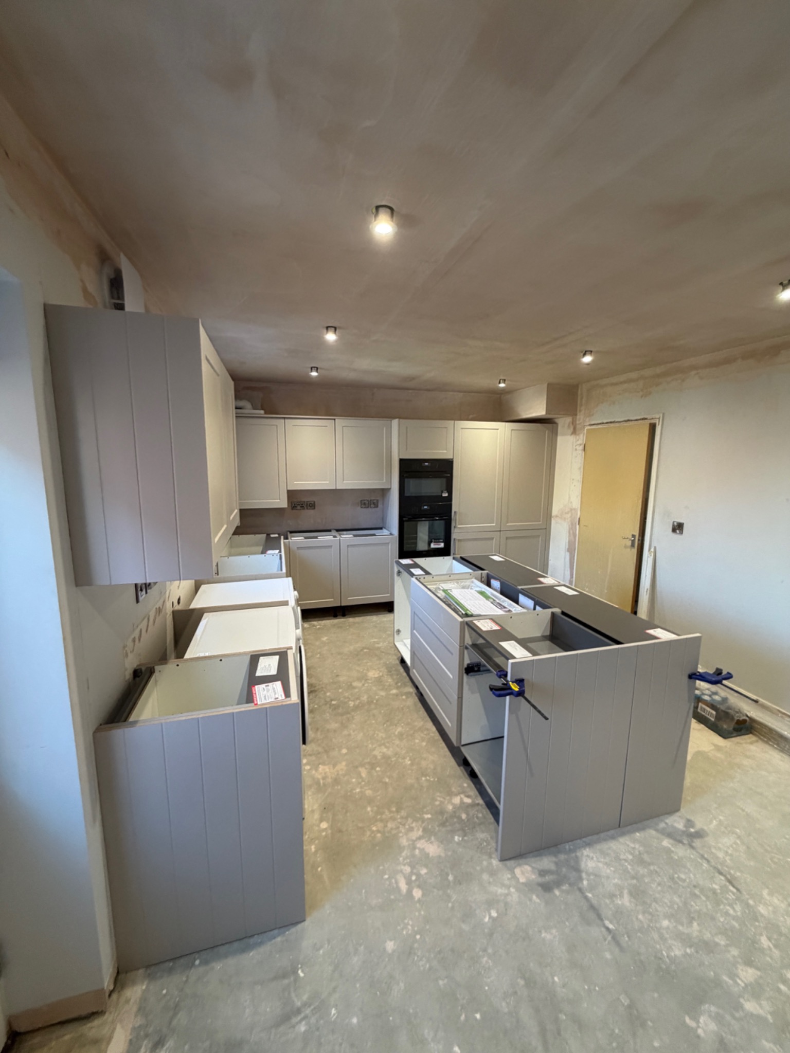 Kitchen fitting in progress